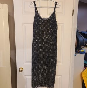3/$75 - Black & Gold Stuffed Black Lace Dress - Rachel Roy - 10